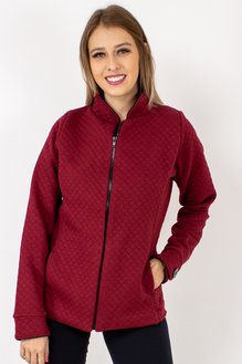 Jaqueta Matelassê Leia Lisa Bordô