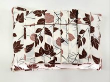 Jogo de Cama Malha Casal 4pçs Estampa Folhas Marrom