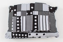 Jogo de Cama Malha Casal Queen 4pçs Estampa Geométrica Preto e Branco