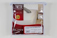 Lençol Avulso Malha Favinho Casal Liso Branco