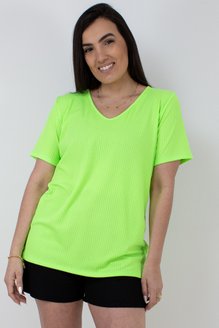 Meia Túnica Manoela Manga Curta Verde Neon