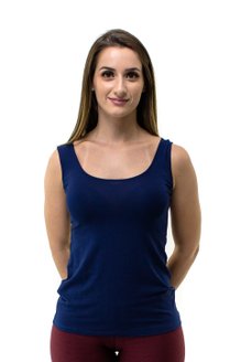 Regata Basica Viscolycra Lisa Azul Marinho