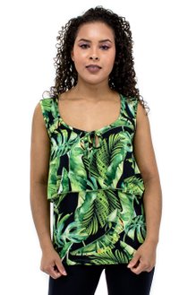 Regata Gota Viscolycra  Estampa Floral Verde