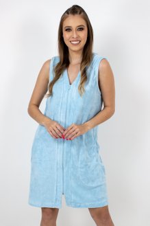 Saída de Banho Roupão Lucia Liso Azul Céu