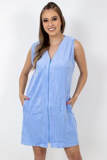 Saída de Banho Roupão Lucia Liso Azul Claro