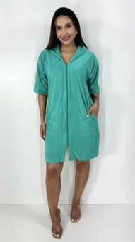 Saída de Banho Roupão Roupão Sofia Liso Verde