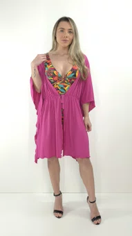 Vestido Kaftan Dryfit Rosa