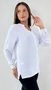 Camisa Feminina Listras Gola de Padre