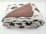Colcha Malha Casal Queen 240x250 Estampa Folhas Marrom
