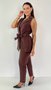 Conjunto Feminino Colete Liso Marrom