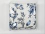 Fronha Malha Matelada Estampa FloraL Azul Claro