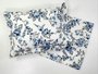 Fronha Malha Matelada Estampa FloraL Azul Claro