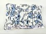 Jogo de Cama Malha Casal Queen 4pçs Estampa Floral Azul Claro