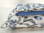 Jogo de Cama Malha Casal Queen 4pçs Estampa Floral Azul Claro