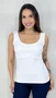 Regata Feminina com Bojo Lisa Branca
