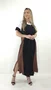 Vestido Loyva Marrom e Preto